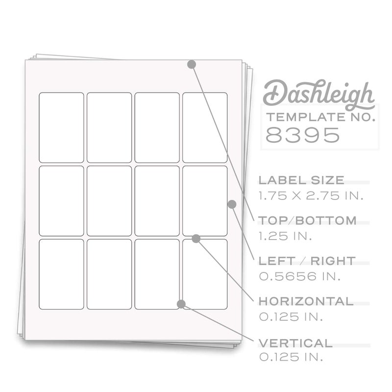 Dashleigh 120 Labels for 4 oz Jars, 1.75 in. x 2.75 in. (White Waterproof Vinyl (Inkjet only)) - Image 3